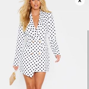 PLT polka dot blazer dress